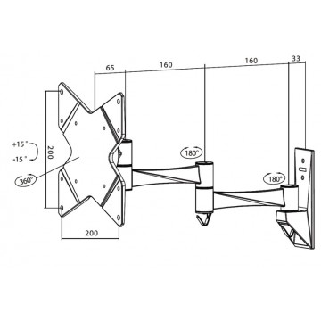 Newstar FPMA-W835 40" Nero supporto da parete per tv a schermo piatto