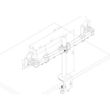 Newstar Supporto da scrivania per schermi LCD/LED/TFT