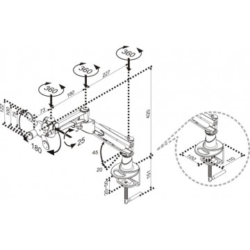 Newstar Supporto da scrivania per schermi LCD/LED/TFT