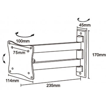 Newstar FPMA-W820BLACK 27" Nero supporto da parete per tv a schermo piatto