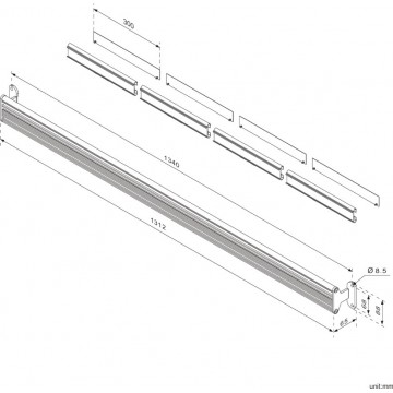 Newstar Barra portastrumenti per schermi LCD/LED/TFT