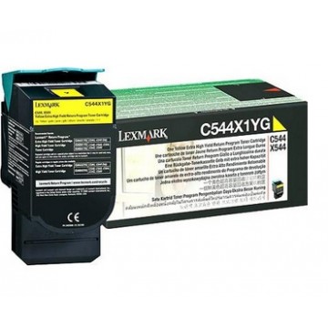 Lexmark C544, X544 Yellow Extra High Yield Return Programme Toner Cartridge (4K) Giallo