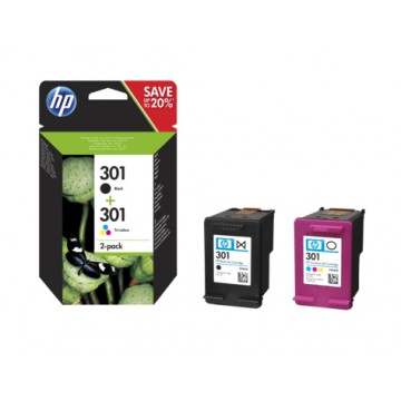 HP 301 2-pack Black/Tri-color