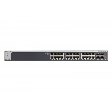 Netgear XS728T Gestito 10G Ethernet (100/1000/10000) Nero, Argento