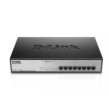 D-Link DGS-1008MP No gestito Gigabit Ethernet (10/100/1000) Supporto Power over Ethernet (PoE) 1U Nero switch di rete