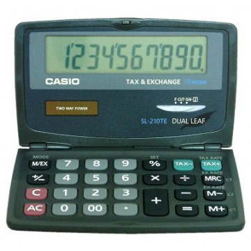 Casio SL-210TE Tasca Basic calculator Nero calcolatrice