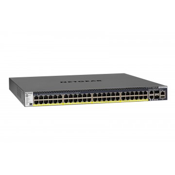 Netgear M4300-52G-PoE+ 550W PSU Gestito Gigabit Ethernet (10/100/1000) Supporto Power over Ethernet (PoE) 1U Nero