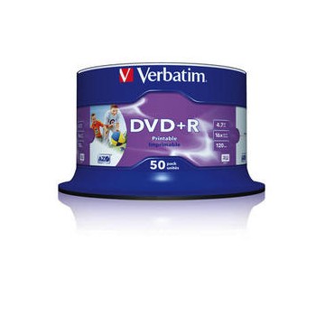 Verbatim DVD+R Wide Inkjet Printable No ID Brand 4,7 GB 50 pezzo(i)