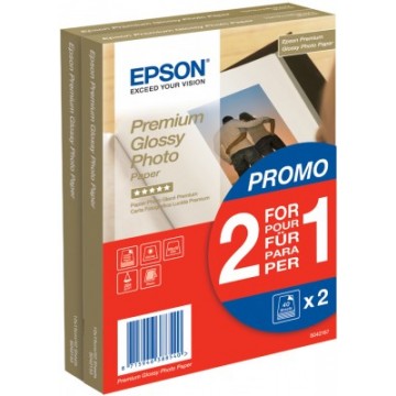 Epson Premium Glossy Photo Paper - 10x15cm - 2x 40 Fogli