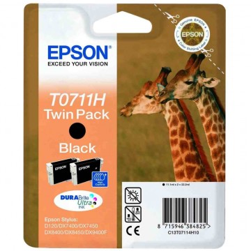 Epson Giraffe Confezione doppia Nero T0711H Inchiostri DURABrite Ultra