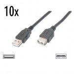 10X PROLUNGA USB 2.0 1.8MT NERA