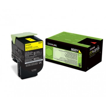 Lexmark 802Y Cartuccia 1000pagine Giallo