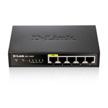 D-Link DES-1005P No gestito Supporto Power over Ethernet (PoE) Nero switch di rete
