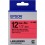 Epson Nastro fondo Pastello Rosso per testo Nero 12/9 LK-4RBP