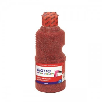 FLACONE 250ML TEMPERA ROSSO GLITTER