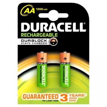 Duracell Stays Charged, AA Nichel-Metallo Idruro 1300mAh 1.2V