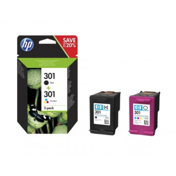 HP 301 2-pack Black/Tri-color Original Ink Cartridges