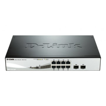 D-Link DGS-1210-08P L2 Gigabit Ethernet (10/100/1000) Supporto Power over Ethernet (PoE) Nero switch di rete