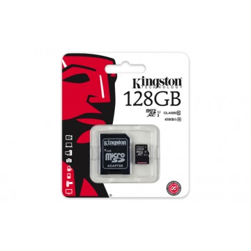 Kingston Technology microSDXC Class 10 UHS-I Card 128GB 128GB MicroSDXC UHS-I Class 10 memoria flash