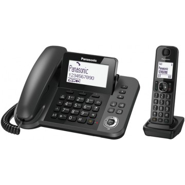 PANASONIC Telefono fisso DECT GAP vivavoce wireless + Telefono Cordless - KX-TGF310EXM