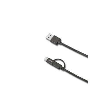 Celly USBCMICRO USB A Micro-USB B/USB C Nero cavo USB