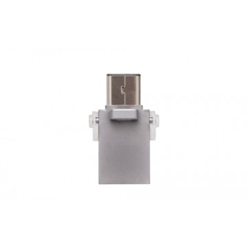Kingston Technology DataTraveler microDuo 3C 128GB 128GB USB 3.0 (3.1 Gen 1) Type-A/Type-C Argento unità flash USB