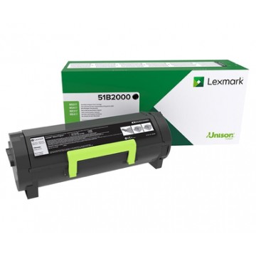 Lexmark 51B2000 Toner laser Nero cartuccia toner e laser