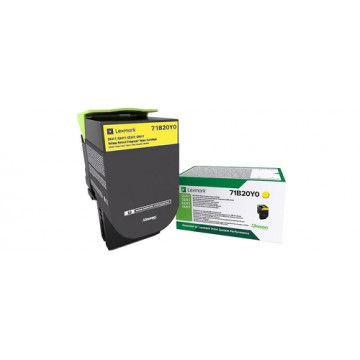 Lexmark 71B20Y0 Toner laser 2300pagine Giallo cartuccia toner e laser