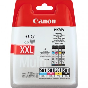 Canon CLI-581XXL Multipack 11.7ml 11.7ml Nero, Ciano, Magenta, Giallo cartuccia d'inchiostro