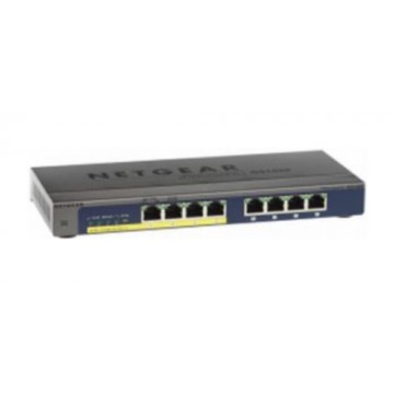 Netgear GS108PP No gestito Gigabit Ethernet (10/100/1000) Supporto Power over Ethernet (PoE) Nero