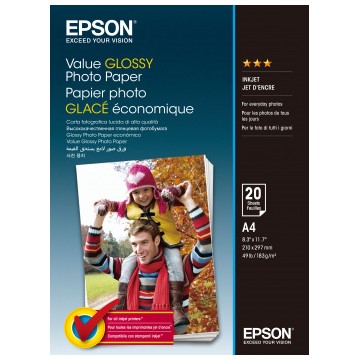 Epson Value Glossy Photo Paper - A4 - 20 Fogli