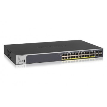 Netgear GS728TP Gestito L2/L3/L4 Gigabit Ethernet (10/100/1000) Supporto Power over Ethernet (PoE) 1U Nero