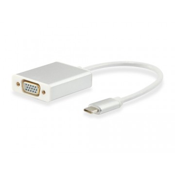 Equip 133451 USB Type C VGA Bianco cavo di interfaccia e adattatore