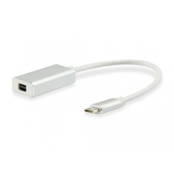 Equip USB C MALE TO MINI DP USB Type C Mini DisplayPort Bianco cavo di interfaccia e adattatore