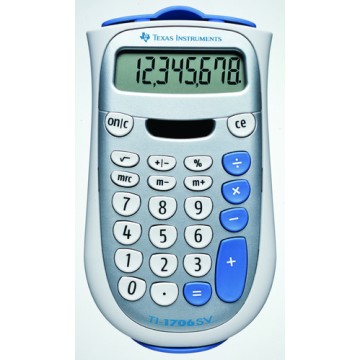 Texas Instruments TI-1706 SV Scrivania Calcolatrice di base Argento, Bianco calcolatrice
