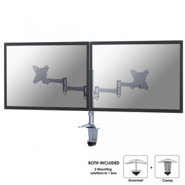 Newstar FPMA-D1330DSILVER 27" Argento supporto da tavolo per Tv a schermo piatto