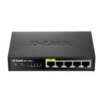 D-Link DGS-1005P switch di rete Fast Ethernet (10/100) Supporto Power over Ethernet (PoE)