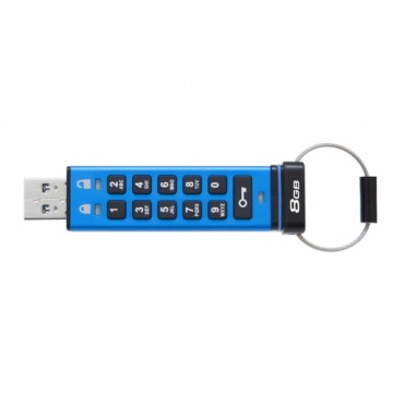 Kingston Technology DataTraveler 2000 8GB 8GB USB 3.0 (3.1 Gen 1) Numero di grucce Blu unità flash USB