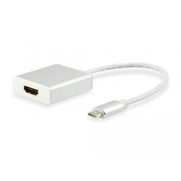 Equip 133452 USB Type C HDMI Bianco cavo di interfaccia e adattatore