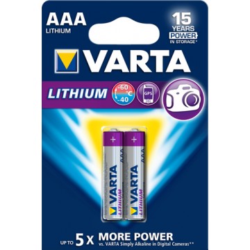 Varta 2x 1.5V AAA Litio 1.5V batteria non-ricaricabile