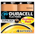 DURACELL PLUS POWER 9V 4 PACK