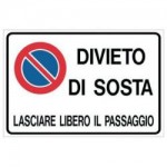 CARTELLO DIVIETO DI SOSTA