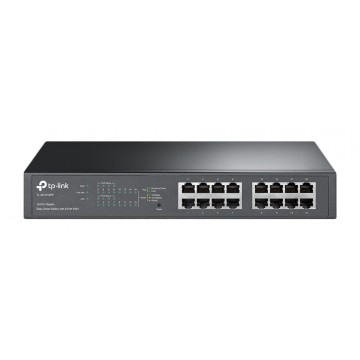 TP-LINK TL-SG1016PE Gestito Gigabit Ethernet (10/100/1000) Nero Supporto Power over Ethernet (PoE)
