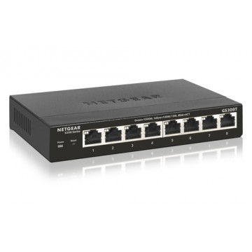 Netgear GS308T Gestito L2 Gigabit Ethernet (10/100/1000) Nero