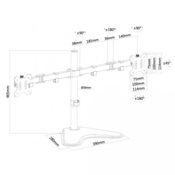 Newstar Supporto da scrivania per monitor