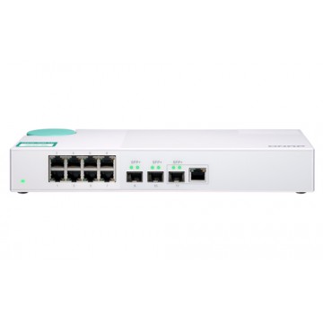 QNAP QSW-308-1C switch di rete Non gestito Gigabit Ethernet (10/100/1000) Bianco