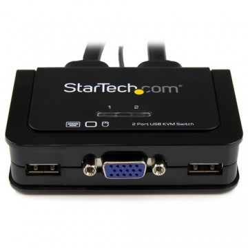 StarTech.com Switch Commutatore KVM USB VGA a 2 porte - Alimentato via USB con pulsante di commutazione a distanza