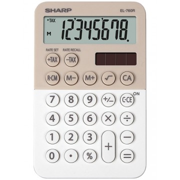 Sharp EL-760R calcolatrice Desktop Calcolatrice finanziaria Beige, Bianco