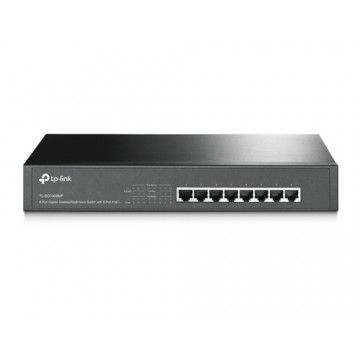 TP-LINK TL-SG1008MP Non gestito Gigabit Ethernet (10/100/1000) Nero Supporto Power over Ethernet (PoE)