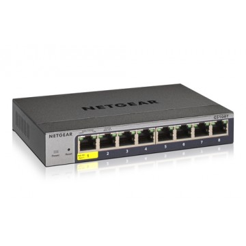 Netgear GS108Tv3 Gestito L2 Gigabit Ethernet (10/100/1000) Grigio